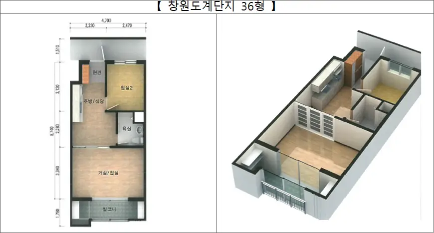 창원도계 국민임대주택 36형 평면도 창원도계 국민임대주택 36형 평면도